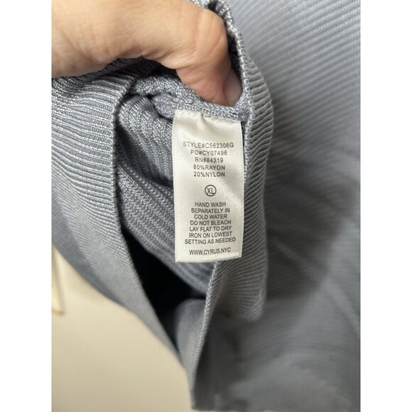 Cyrus Womens Blue Short Sleeve Round Neck Pullover Sweater Size XL NWT - Picture 9 of 10